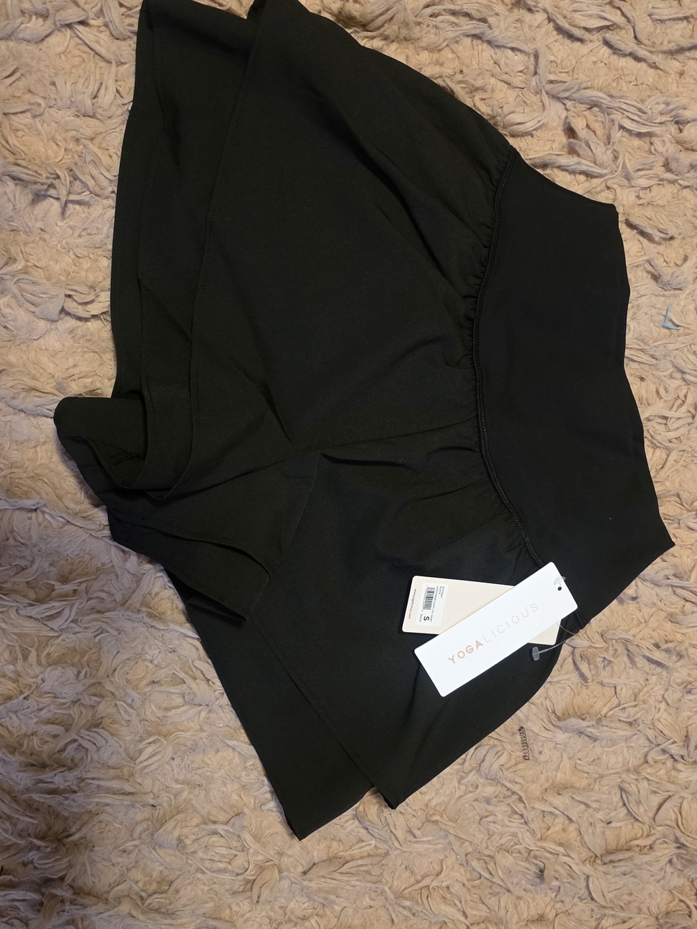 Yogalicious Black Athletic Skort with Built-In Shorts